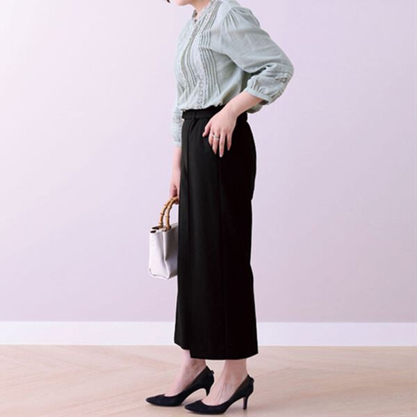 BELLUNA（ベルーナ）の「ストレッチ素材ワイドパンツ（ワイドパンツ・ガウチョ）」｜詳細画像