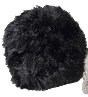 BELLUNA（ベルーナ）の「内側コットン　ラビットファー帽子（帽子）」｜黒
