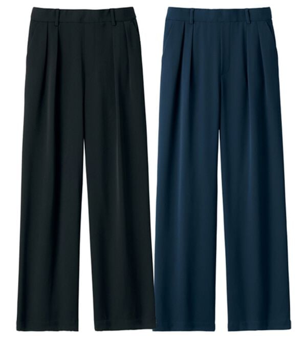 ルフラン（ルフラン）の「【２本組】とろ美ワイドパンツ（ワイドパンツ・ガウチョ）」｜2本組