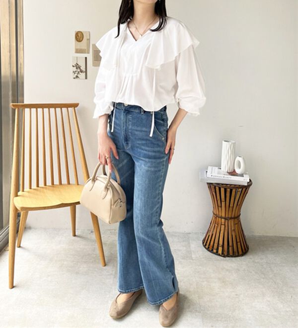 GeeRA（ジーラ）の「フリルカラーブラウス（ブラウス）」｜詳細画像