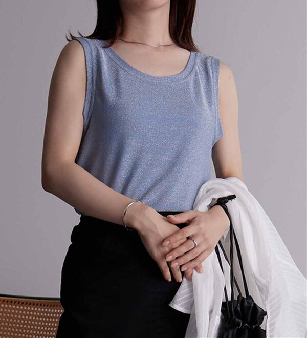 RANAN（ラナン）の「ひんやり！ラメタンクトップ（タンクトップ・キャミソール）」｜詳細画像
