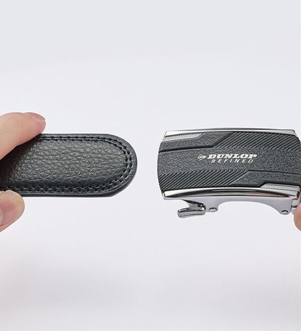 「【２色組】＜ダンロップ・リファインド＞カチッと快適装着スマートベルト（メンズベルト）」｜詳細画像