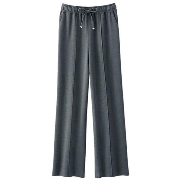 BELLUNA（ベルーナ）の「ストレッチ素材ドロスト美脚ワイドパンツ（ワイドパンツ・ガウチョ）」｜杢グレー