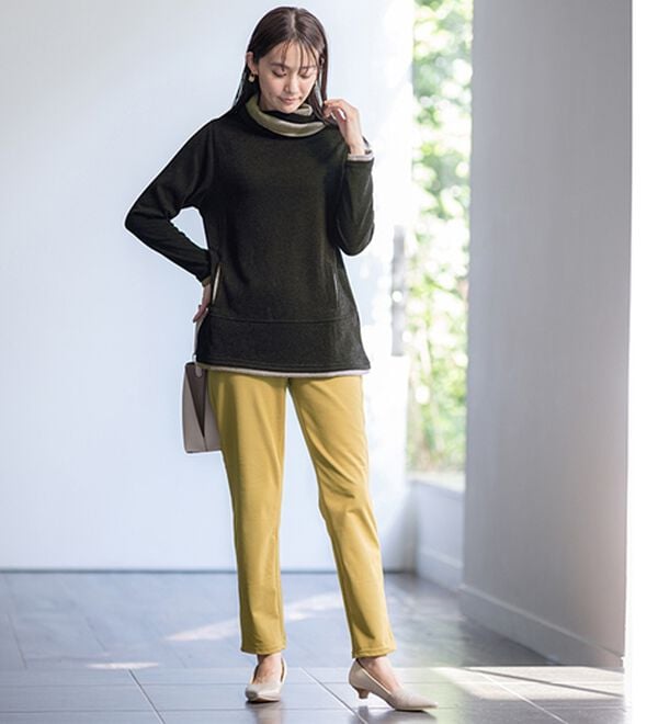 BELLUNA（ベルーナ）の「衿デザイン配色チュニック（チュニック）」｜詳細画像