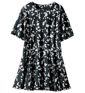 BELLUNA（ベルーナ）の「冷感フレアーシルエットチュニック（チュニック）」｜モノトーンぼかし柄