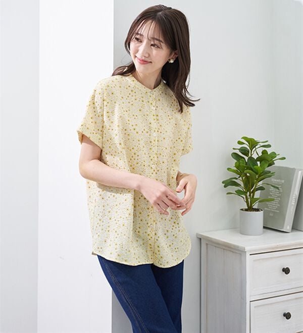 BELLUNA（ベルーナ）の「さらっと爽快！ポコポコサッカーブラウス（ブラウス）」｜詳細画像