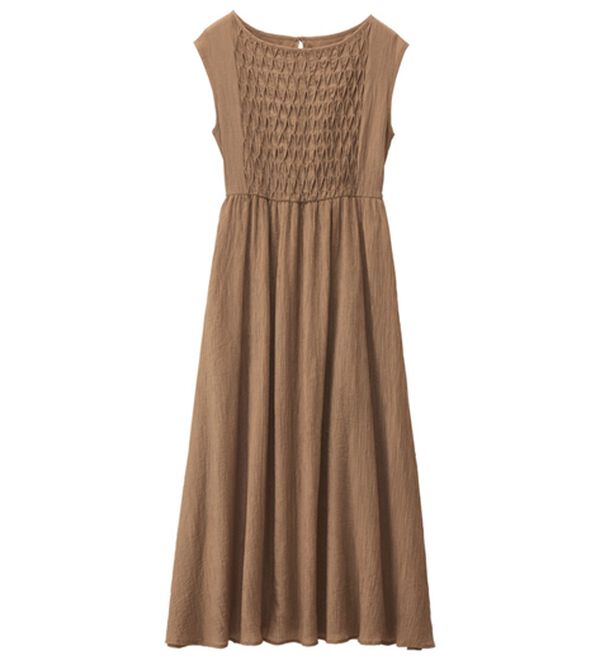 RANAN（ラナン）の「ひんやり！シャーリング風デザインロングワンピース（ロングワンピース）」｜詳細画像