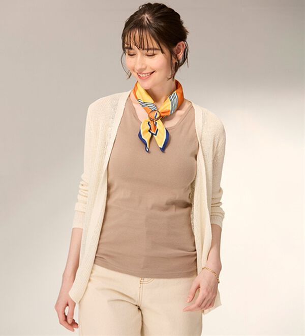 「【医師オススメ】ＵＶカット綿１００％カップ付タンクトップ＜カラフルコットン＞（肌着・インナーウェア）」｜詳細画像