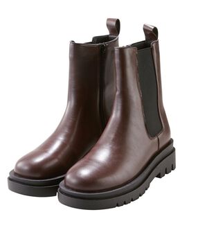 GeeRA（ジーラ）の「トラックソールサイドゴアブーツ（ブーツ）」｜ダークブラウン