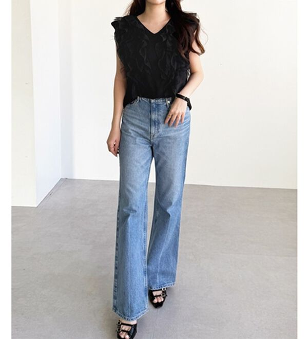 GeeRA（ジーラ）の「シアーフリルブラウス（ブラウス）」｜詳細画像