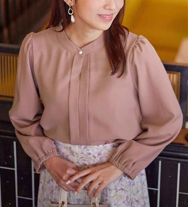 alotta（アロッタ）の「あったか裏起毛フロントタックブラウス（ブラウス）」｜詳細画像