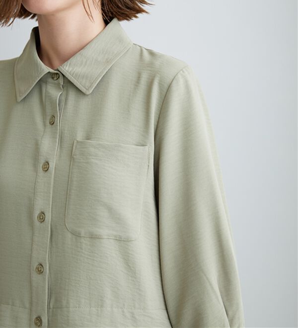 BELLUNA（ベルーナ）の「【UVカット】機能付！裾プリーツ切替チュニック（チュニック）」｜詳細画像