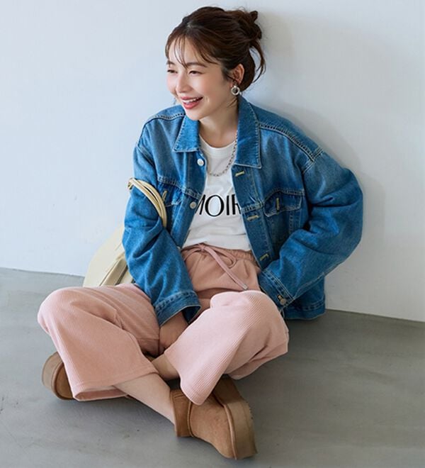BELLUNA（ベルーナ）の「なめらかコーデュロイワイドパンツ（ワイドパンツ・ガウチョ）」｜詳細画像