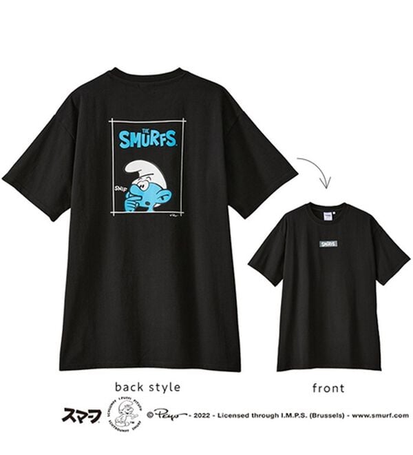 GeeRA（ジーラ）の「【スマーフ】コラボプリントＴシャツ（カットソー）」｜詳細画像