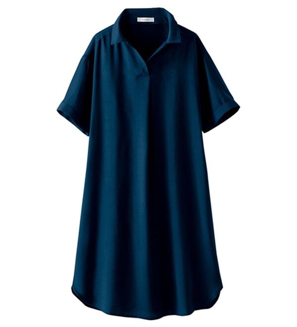 BELLUNA（ベルーナ）の「レーヨンナイロン素材シャツワンピース（その他ワンピース）」｜詳細画像