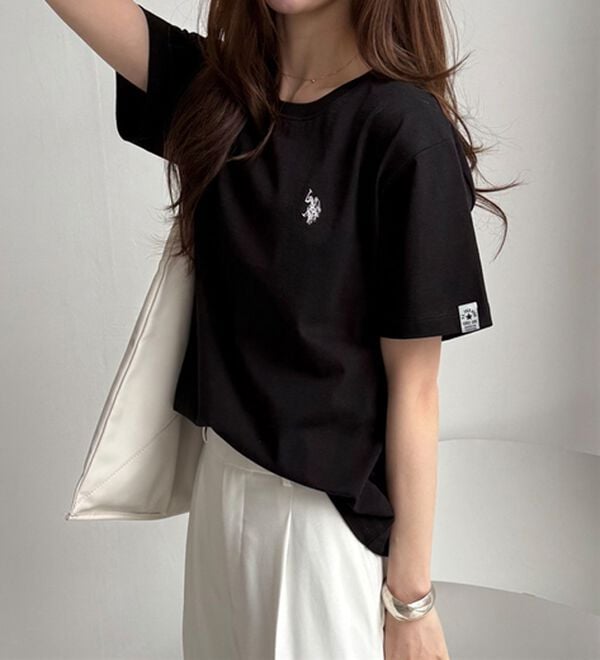 GeeRA（ジーラ）の「【ＵＳ．ＰＯＬＯ．ＡＳＳＮ】接触冷感ワンポイント刺繍Ｔシャツ（Tシャツ）」｜詳細画像