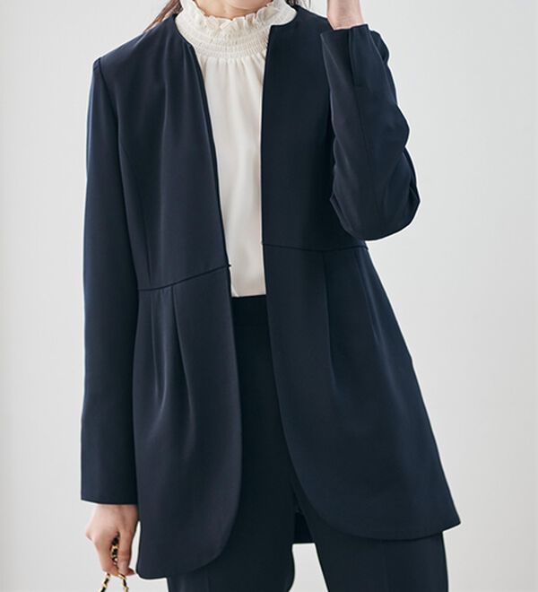 RANAN（ラナン）の「＜２点セット＞ラウンドヘムジャケットセットアップ（パンツスーツ）」｜詳細画像