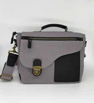 「大人に似合う国産帆布のこだわりショルダー（メンズショルダーバッグ）」｜グレー