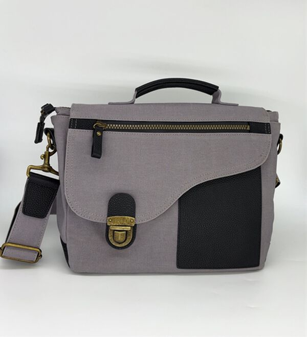 「大人に似合う国産帆布のこだわりショルダー（メンズショルダーバッグ）」｜グレー