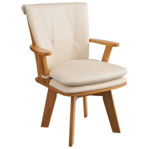 「天然木ボリューム回転チェア（椅子・チェア・スツール）」｜ナチュラル