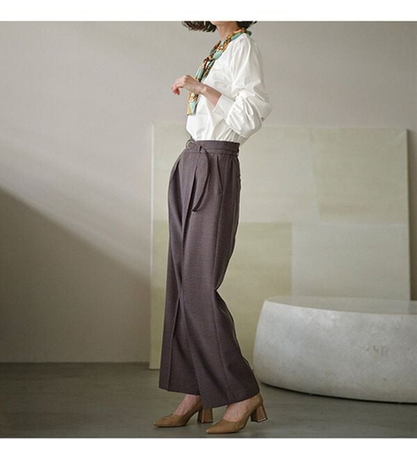 RANAN（ラナン）の「スカーフ付キレイ見えカットソーブラウス（ブラウス）」｜詳細画像