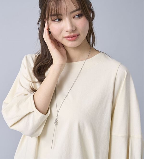 BELLUNA（ベルーナ）の「強撚綿１００％袖デザインプルオーバー（カットソー）」｜詳細画像