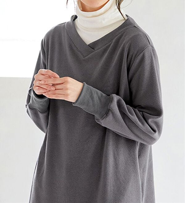 LAVIENNE（ラヴィエンヌ）の「裏起毛ワンピース（パジャマ・ルームウェア）」｜詳細画像