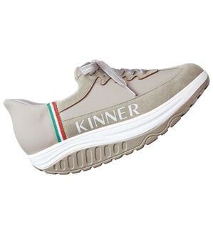 BELLUNA（ベルーナ）の「＜キナー＞さっと履ける！牛床革ローリングソールシューズ（スニーカー）」｜グレー