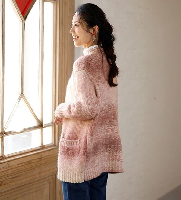 ルフラン（ルフラン）の「グラデーションニットカーディガン（ニットカーディガン）」｜詳細画像