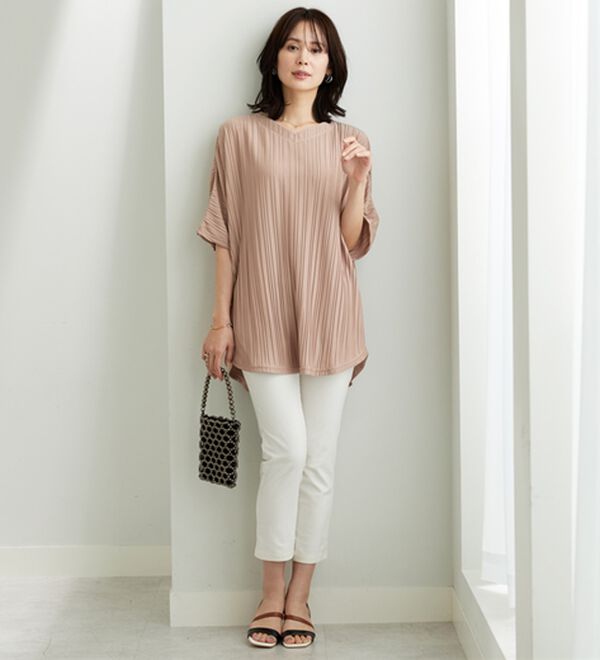 BELLUNA（ベルーナ）の「ゆったり快適プリーツチュニック（チュニック）」｜詳細画像