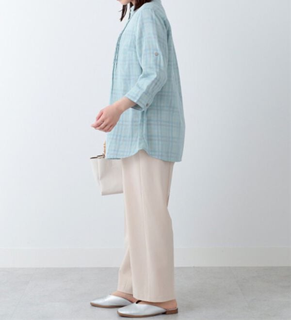 BELLUNA（ベルーナ）の「ダブルガーゼ素材オーバーブラウス（ブラウス）」｜詳細画像