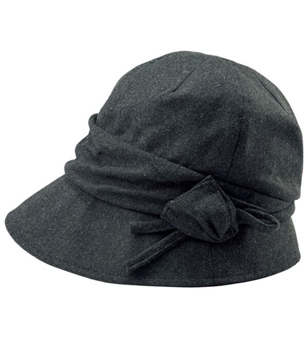 BELLUNA（ベルーナ）の「ウール混ボア２ＷＡＹ小顔魅せクロッシェ（帽子）」｜ブラック