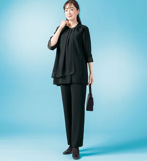 ルフラン（ルフラン）の「上品レース使いブラジャケパンツスーツ（ブラックフォーマル（喪服・礼服））」｜詳細画像