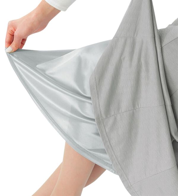 「すっきり見える１２枚はぎの涼やかスカート（ひざ丈スカート）」｜詳細画像