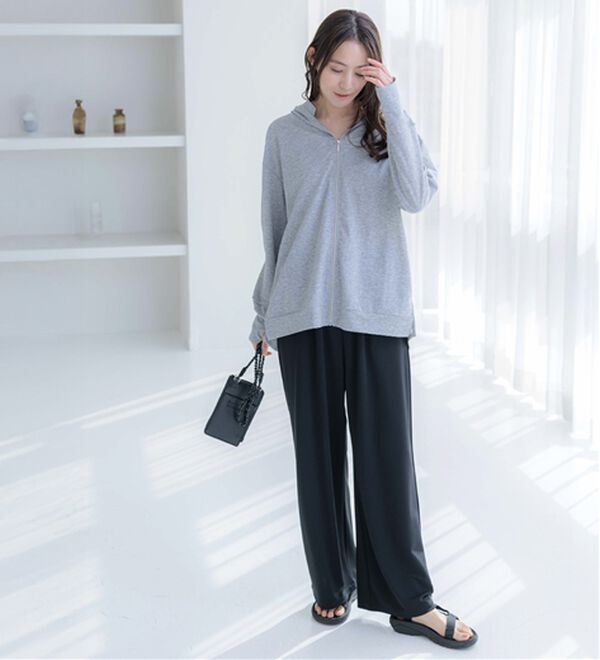 BELLUNA（ベルーナ）の「【接触冷感】絶対に焼けたくない！後プリーツＵＶパーカー（パーカー）」｜詳細画像