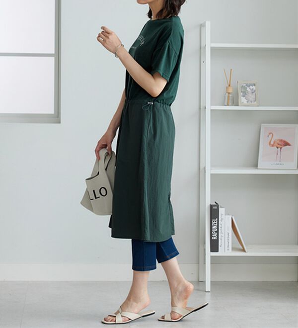 BELLUNA（ベルーナ）の「ドロスト使いドッキングワンピース（その他ワンピース）」｜詳細画像