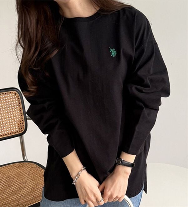 GeeRA（ジーラ）の「【Ｕ．Ｓ．ＰＯＬＯ ＡＳＳＮ】オーバーサイズ刺しゅうロンＴ（カットソー）」｜詳細画像