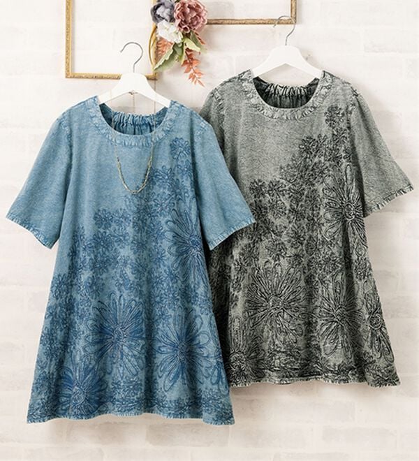 ルフラン（ルフラン）の「大花刺しゅうブラウス（チュニック）」｜詳細画像