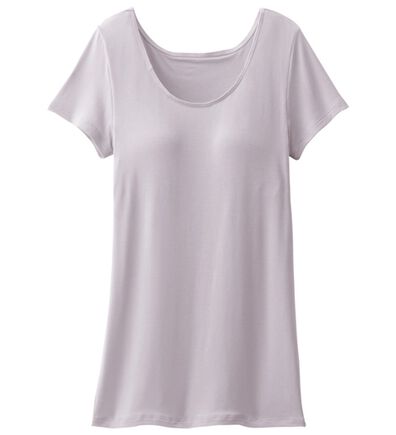 LAVIENNE（ラヴィエンヌ）の「＜さらりラボ＞カップ付半袖インナー（ブラトップ・カップ付きインナー）」