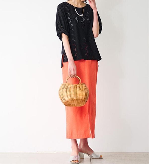 RANAN（ラナン）の「ジャカード素材ボリューム袖プルオーバー（カットソー）」｜詳細画像