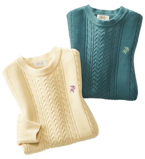 ルフラン（ルフラン）の「【２色組】〔ａ・Ａ・Ｐ〕編地デザインニット（ニット・セーター）」｜詳細画像