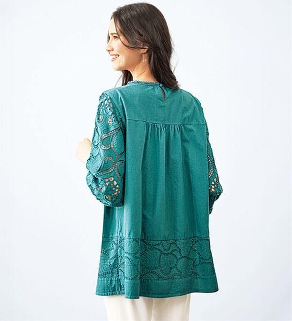 BELLUNA（ベルーナ）の「レース切替ピンタック使いチュニック（チュニック）」｜詳細画像