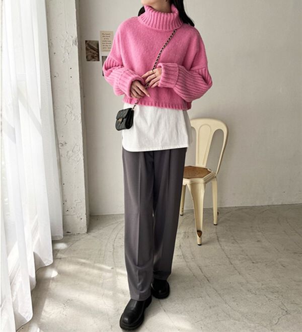 GeeRA（ジーラ）の「タートルネックショート丈ニット（ニット・セーター）」｜詳細画像