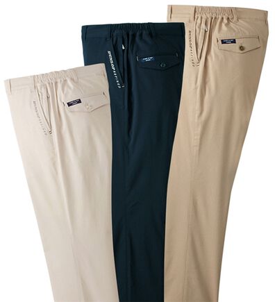 「＜ダンロップ・リファインド&times;コムルヴァン・オム＞７得アクティブチノパンツ（メンズフルレングスパンツ）」