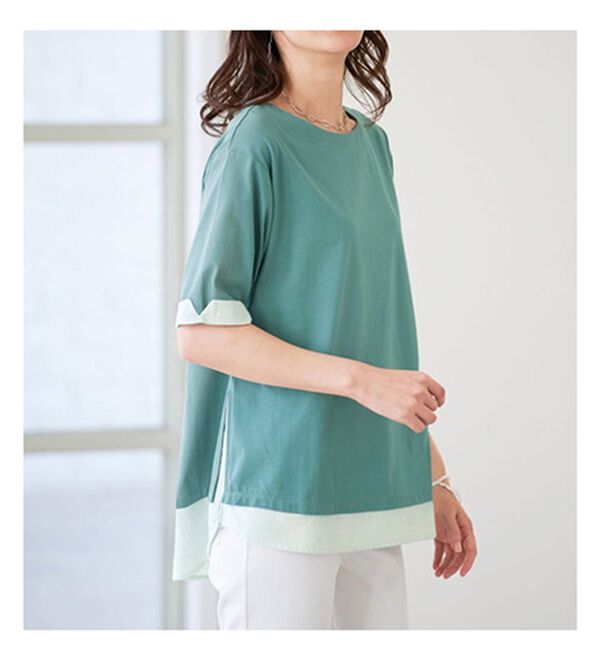 BELLUNA（ベルーナ）の「抗菌防臭汗じみ対策重ね着風プルオーバー（カットソー）」｜詳細画像