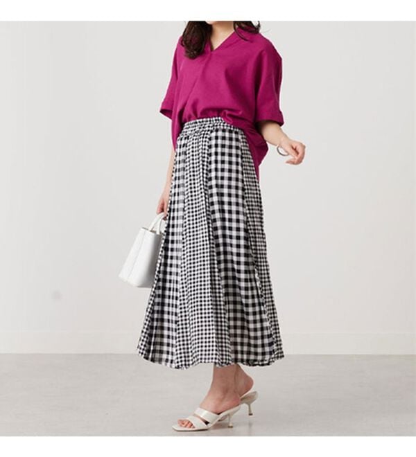 BELLUNA（ベルーナ）の「機能付リネン混スキッパーデザインシャツ（シャツ）」｜詳細画像