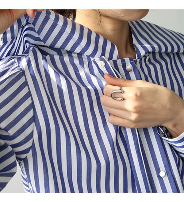 GeeRA（ジーラ）の「ケープ衿シャツブラウス（ブラウス）」｜詳細画像