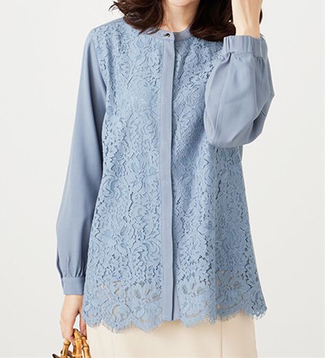 Pｈ　Bｌｕｅ　のレースチュニックとフリルTシャツ