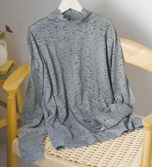 BELLUNA（ベルーナ）の「重ね着を楽しむ冬インナー！レースプルオーバー（カットソー）」｜詳細画像