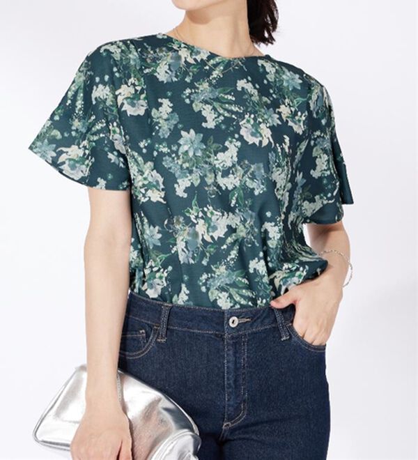 BELLUNA（ベルーナ）の「〈日比谷花壇〉袖フリルデザインブラウス（ブラウス）」｜詳細画像